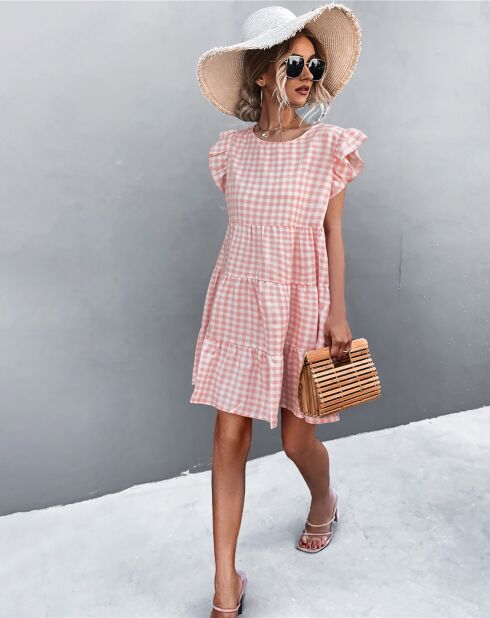 Robe Adelia rose/imprimé