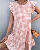 Robe Adelia rose/imprimé