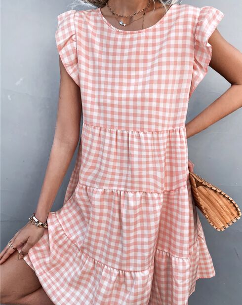 Robe Adelia rose/imprimé
