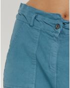 Pantalon Pauline paperbag bleu
