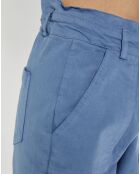 Pantaloni in denim blu Pauline paperbag
