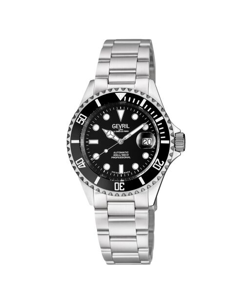 Automatisch Wall Street herenhorloge van zilverstaal