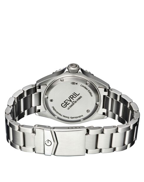 Automatisch Wall Street herenhorloge van zilverstaal