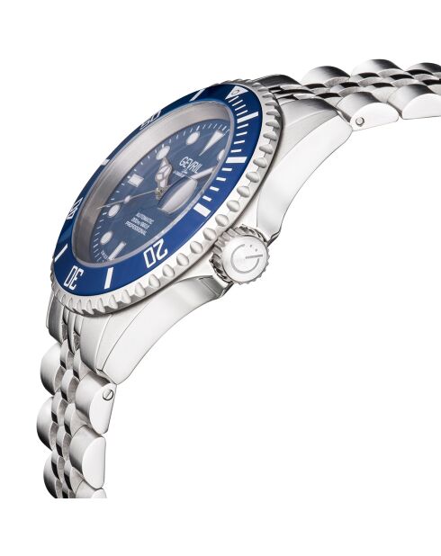 Automatisch Wall Street herenhorloge van zilverstaal