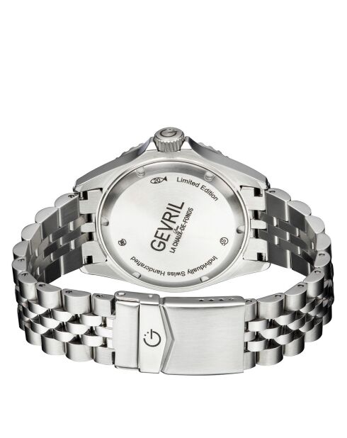 Automatisch Wall Street herenhorloge van zilverstaal