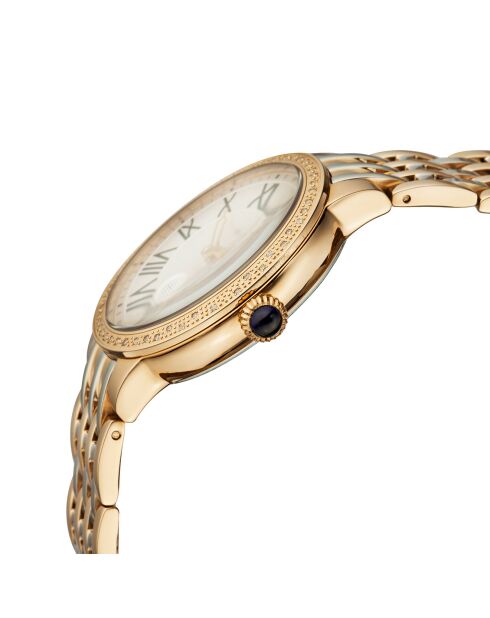 Astor Quarzuhr für Damen, aus Stahl und Diamanten, 0,25 Karat Gold/Silber