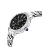 Astor Quarzuhr für Damen, aus Stahl und Diamanten, 0,25 Karat Silber