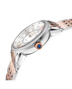Orologio al quarzo da donna Marsala in acciaio e diamanti in oro rosa/argento 0,4 ct