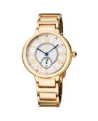Montre Rome Femme Quartz en Acier & Diamants 0.684 ct dorée