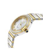 Sorrento Quarzuhr für Damen, aus Stahl und Diamanten, 0,15 Karat Gold/Silber