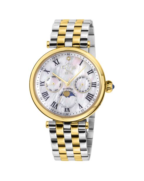 Montre Florence Femme Quartz en Acier & Diamants 0.013 ct doré/argenté