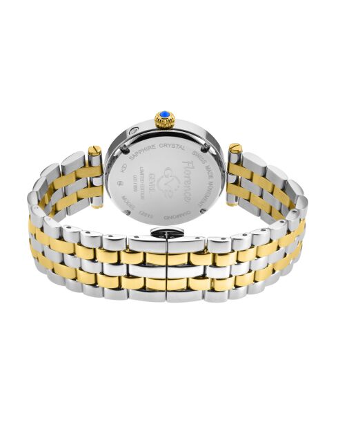 Florence Quarzuhr für Damen, Edelstahl und Diamanten, 0,013 Karat Gold/Silber