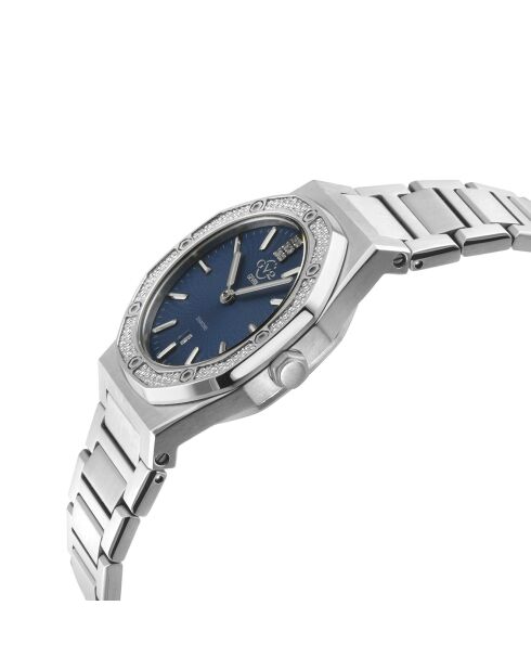 Montre Palmanova Femme Quartz en Acier & Diamants 0.03 ct argentée