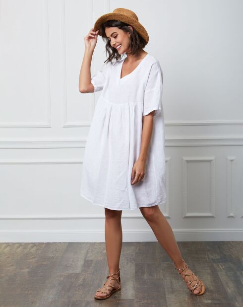 Esty witte jurk van 100% linnen