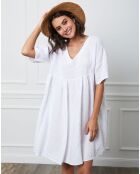 Robe 100% Lin Esty blanche