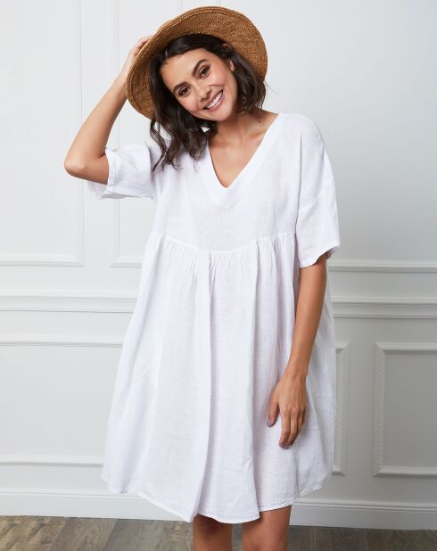 Esty witte jurk van 100% linnen