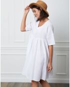 Robe 100% Lin Esty blanche