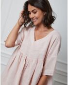 Robe 100% Lin Esty rose