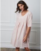 Robe 100% Lin Esty rose