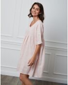 Robe 100% Lin Esty rose