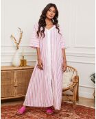 Kaftan en Lin mélangé Ivonie rose