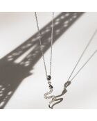 Pendentif Serpent en Diamant Or Blanc