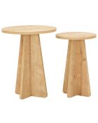 2 Tables d'appoint Mushroom chêne - 40x50x40 cm (1 Pièce)