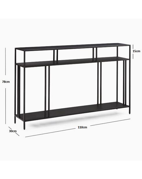 Console Venedik noire - 110x78x30 cm