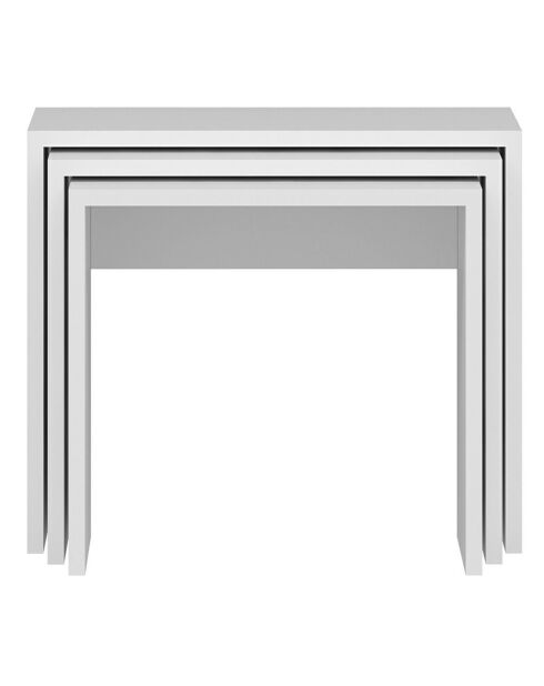 3 Tables d'appoint Alya blanches