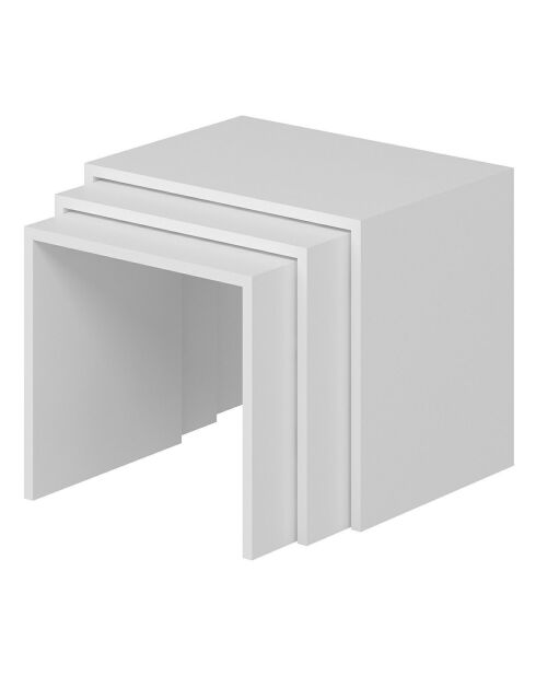 3 Tables d'appoint Alya blanches