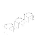 3 Tables d'appoint Alya blanches