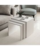 3 Tables d'appoint Alya blanches