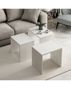 3 Tables d'appoint Alya blanches