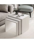 3 Tables d'appoint Alya blanches