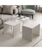 3 Tables d'appoint Alya blanches