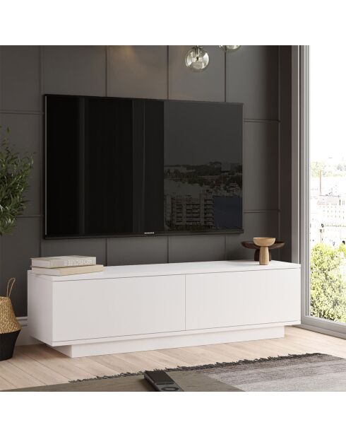 Meuble TV FN1 blanc - 140x38.2x35.5 cm