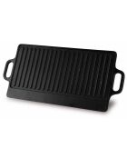Plancha réversible noire - 38x23 cm