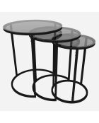 3 Tables d'appoint Alya noires