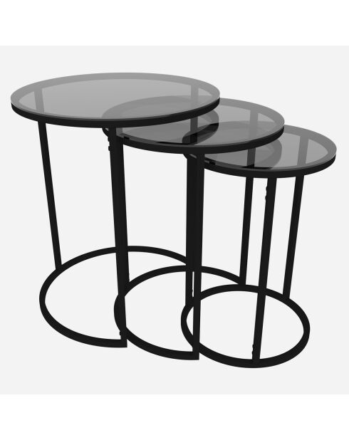 3 Tables d'appoint Alya noires