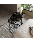 3 Tables d'appoint Alya noires