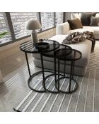 3 Tables d'appoint Alya noires