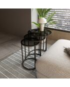 3 Tables d'appoint Alya noires