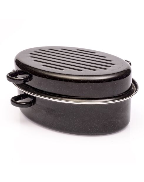 Cocotte ovale induction noire - 11.2 L