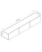 Meuble TV Rigel noyer - 180x30x32 cm