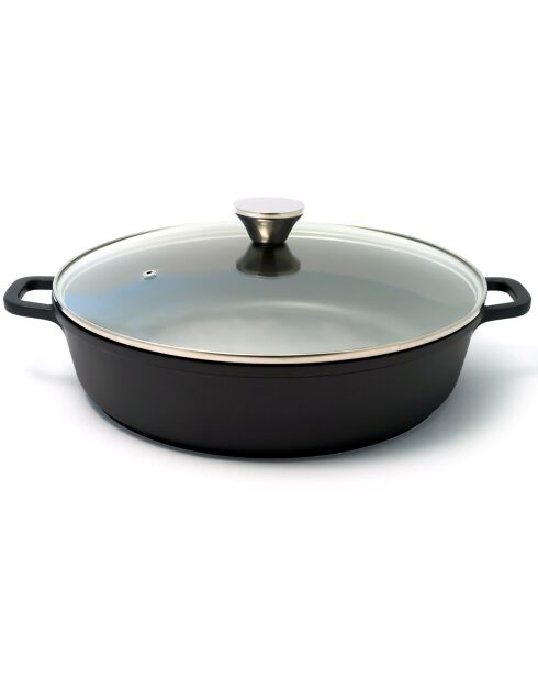 Mijoteuse basse avec couvercle à induction noire - 5 L