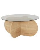 Table basse Bubble chêne/fumé - 75x35x75 cm