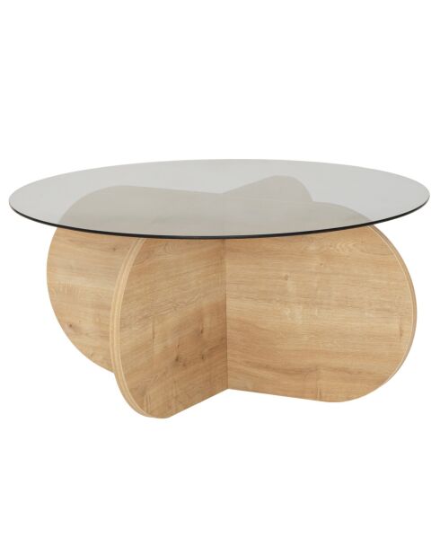 Table basse Bubble chêne/fumé - 75x35x75 cm