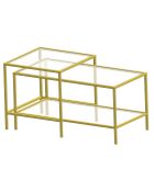 2 Tables d'appoint Sevay dorées