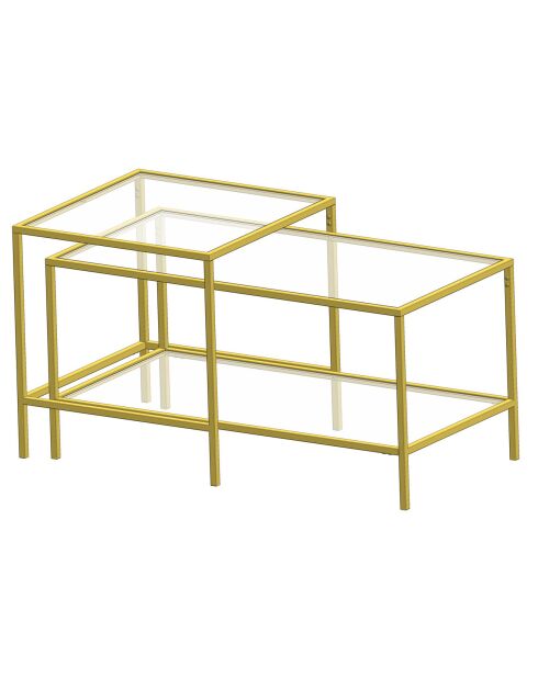 2 Tables d'appoint Sevay dorées