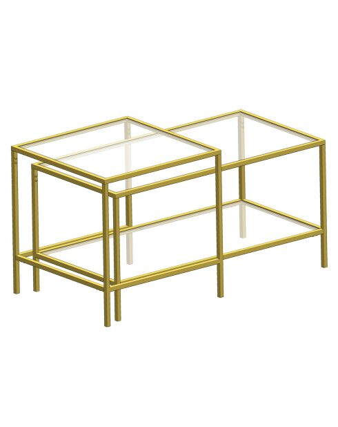 2 Tables d'appoint Sevay dorées